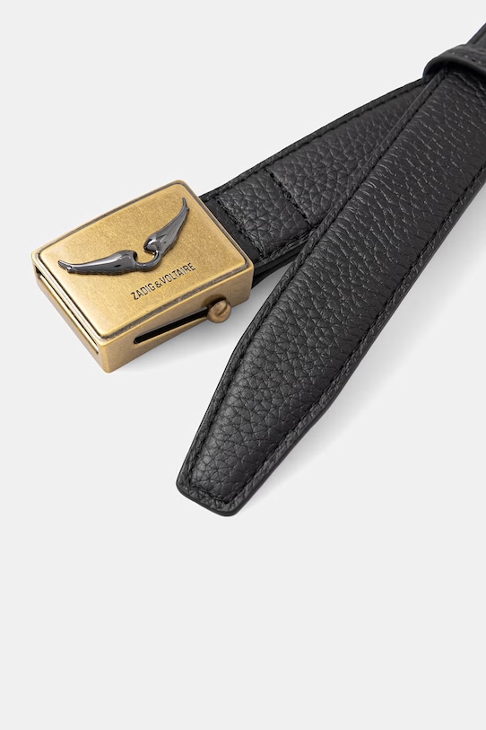 ZADIG&VOLTAIRE pasek skórzany LWBT01353 czarny SS26