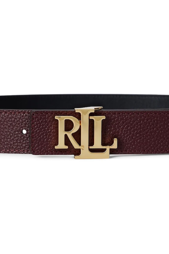 Akcesoria Lauren Ralph Lauren pasek skórzany dwustronny 412P06812 bordowy