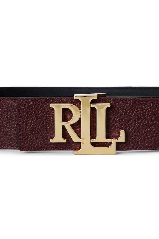 Akcesoria Lauren Ralph Lauren pasek skórzany dwustronny 412P06813 bordowy
