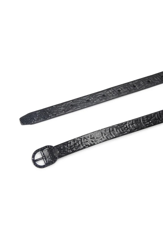 Kurt Geiger London pasek skórzany Mayfair 5257600019 czarny SS26