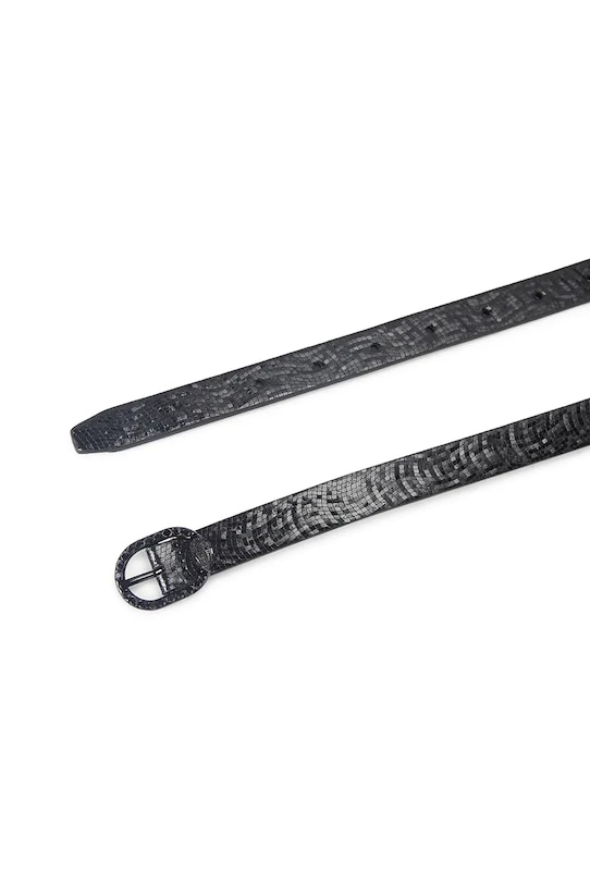 Kurt Geiger London pasek skórzany Mayfair 5257600019 czarny SS26