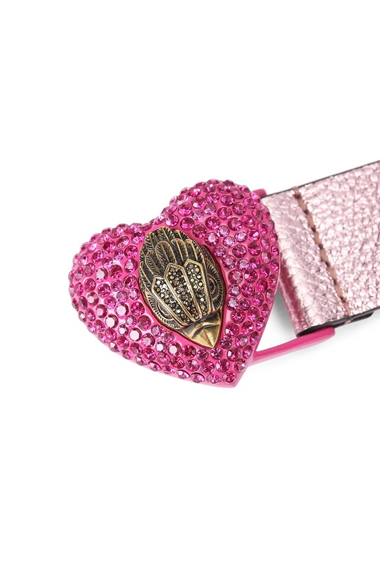 Akcesoria Kurt Geiger London pasek skórzany dwustronny 5411298109 różowy