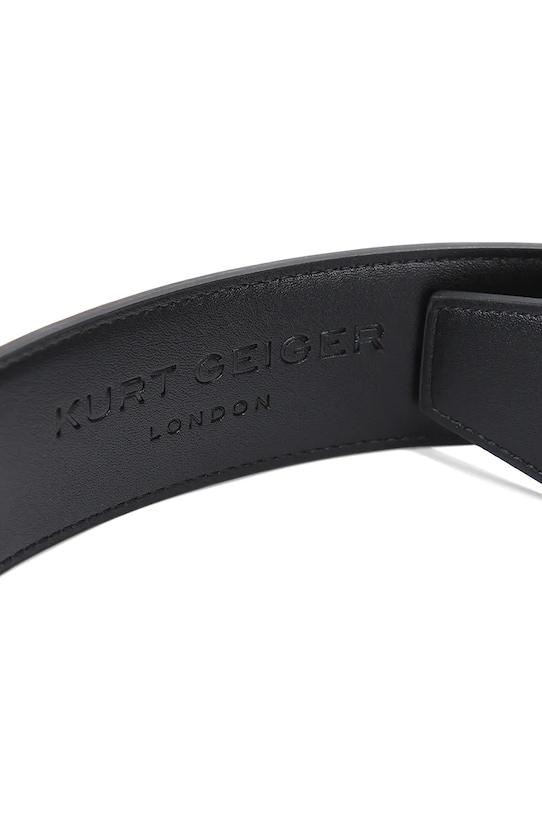 Kurt Geiger London curea de piele Kensington negru 5256105109