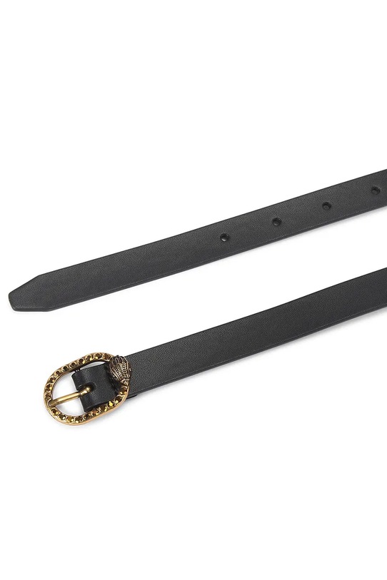 Kurt Geiger London pasek skórzany Mayfair 5257600109 czarny SS26