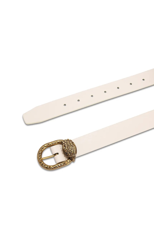 Kurt Geiger London pasek skórzany Mayfair 5257841109 beżowy SS26