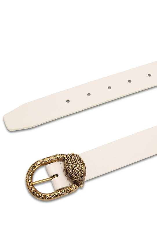 Kurt Geiger London pasek skórzany Mayfair 5257841109 beżowy SS26