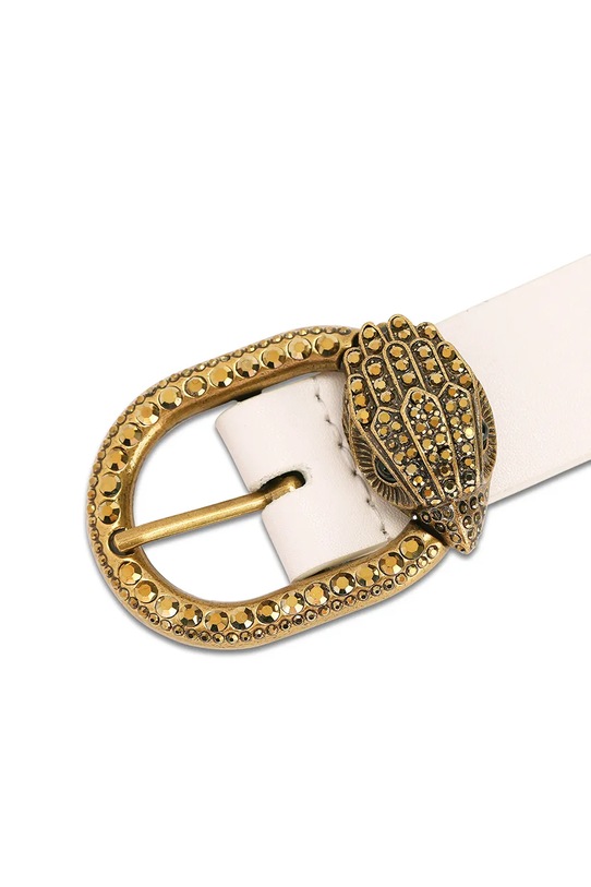 Akcesoria Kurt Geiger London pasek skórzany Mayfair 5257841109 beżowy