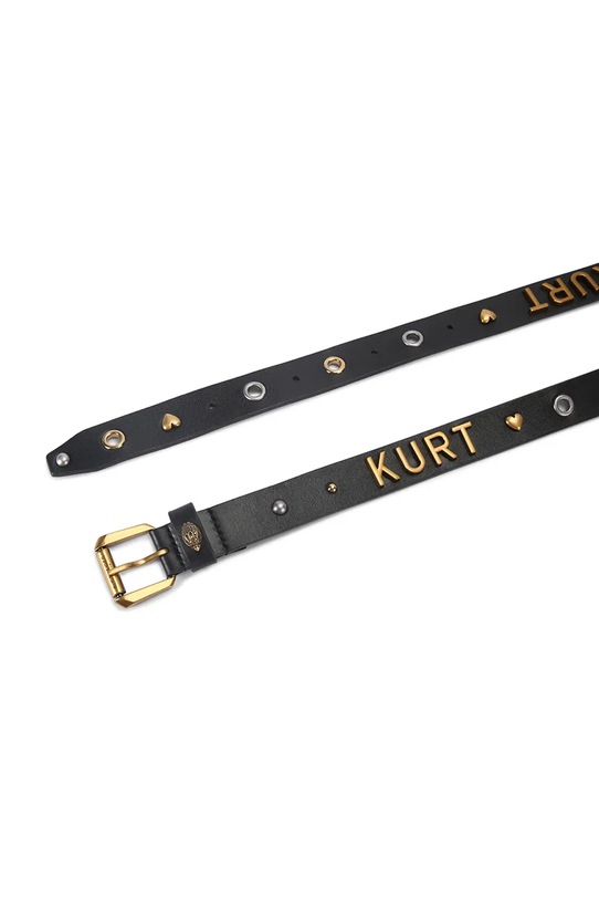 Kurt Geiger London pasek skórzany 5411400109 czarny SS26