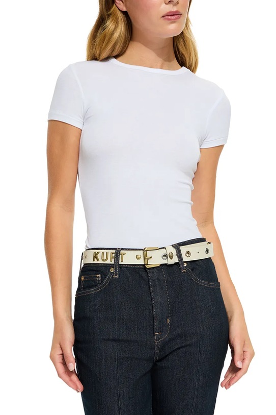 Kurt Geiger London pasek skórzany beżowy 5411441109