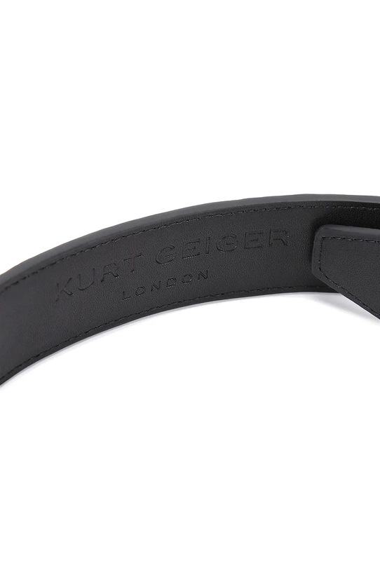 Kurt Geiger London pasek skórzany Kensington czarny 5256109109