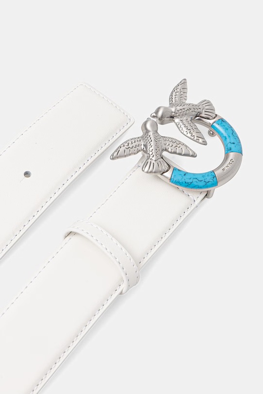 Kožený opasok Pinko 100120.A31R biela SS26