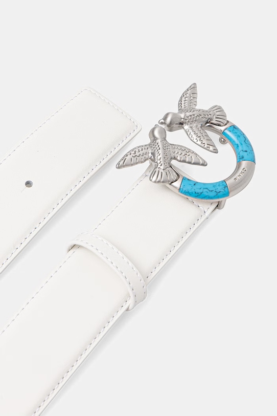 Kožený opasok Pinko 100120.A31R biela SS26