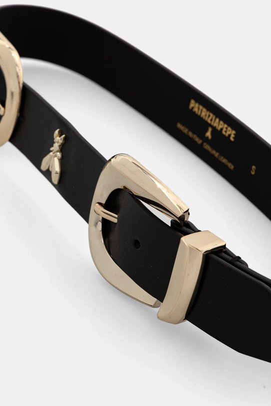 Patrizia Pepe pasek skórzany 8W0072.L048 czarny SS26