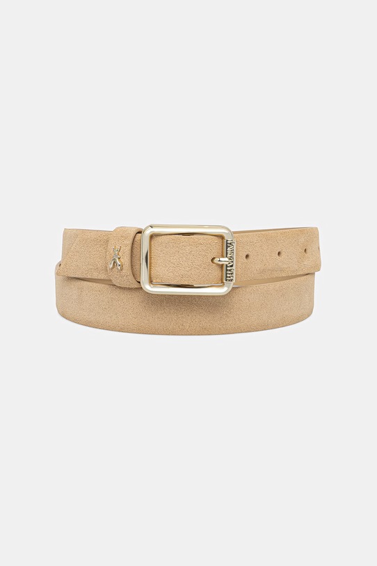Patrizia Pepe pasek zamszowy skóra zamszowa beżowy 8W6408.L152