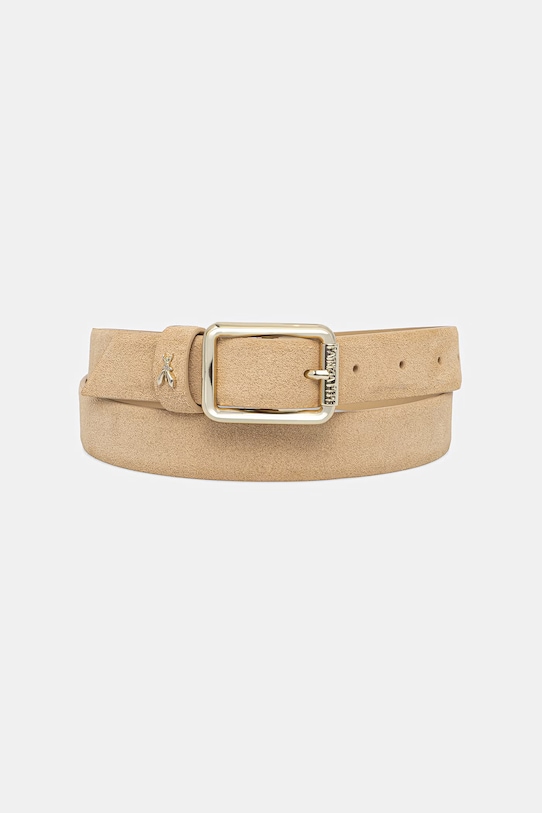 Велурен колан Patrizia Pepe гладка кожа бежов 8W6408.L152