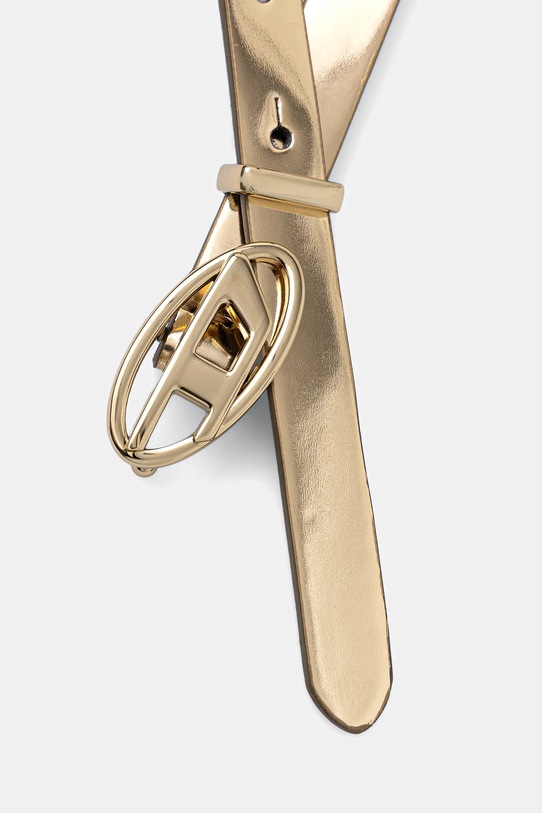 Kožený opasok Diesel OVAL D-LOGO B-1DR X10538.P1660 zlatá SS26