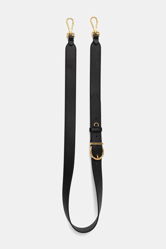 Coccinelle pasek do torebki skórzany BETH E3.N35.68.01.01 czarny SS26