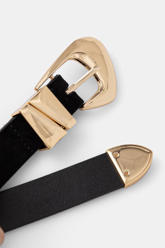 Marella pasek skórzany MLASORRISO 2613501036200 czarny SS26