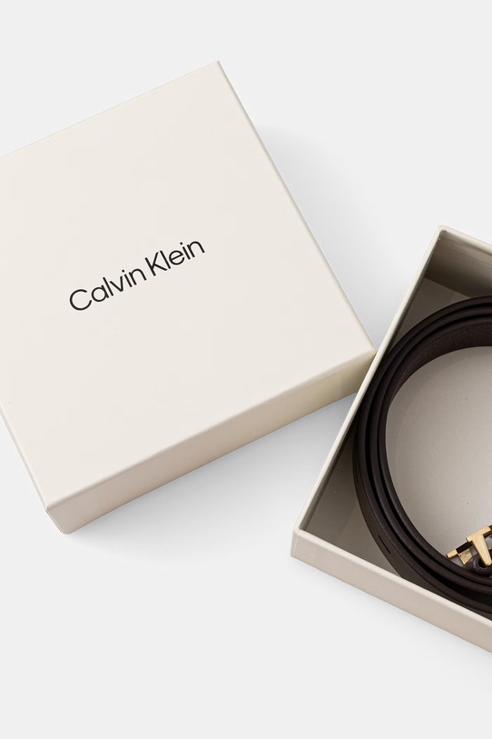 Akcesoria Calvin Klein pasek damski skórzany LV04F7073G bordowy