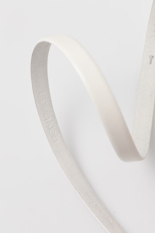 Calvin Klein pasek damski skórzany LV04F7085G biały SS26