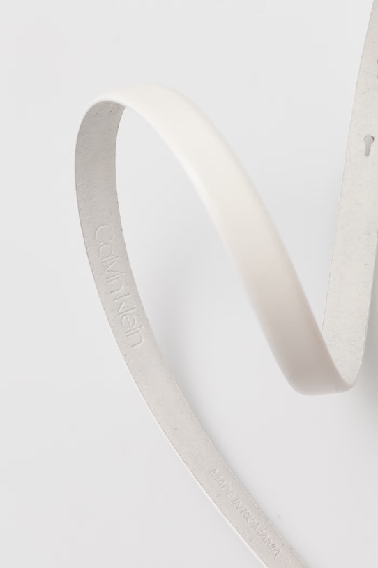 Calvin Klein pasek damski skórzany LV04F7085G biały SS26