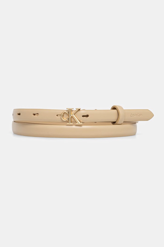 Calvin Klein opasok dámsky kožený béžová LV04F7085G
