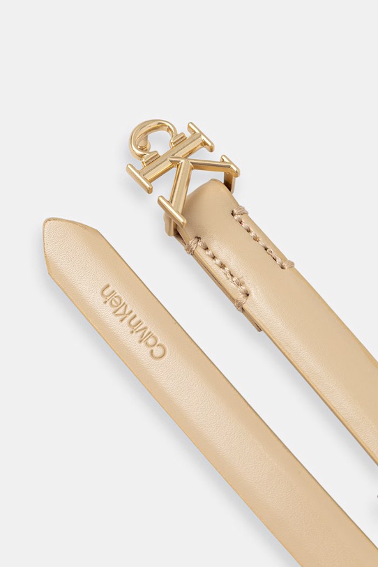 Calvin Klein opasok dámsky kožený LV04F7085G béžová SS26