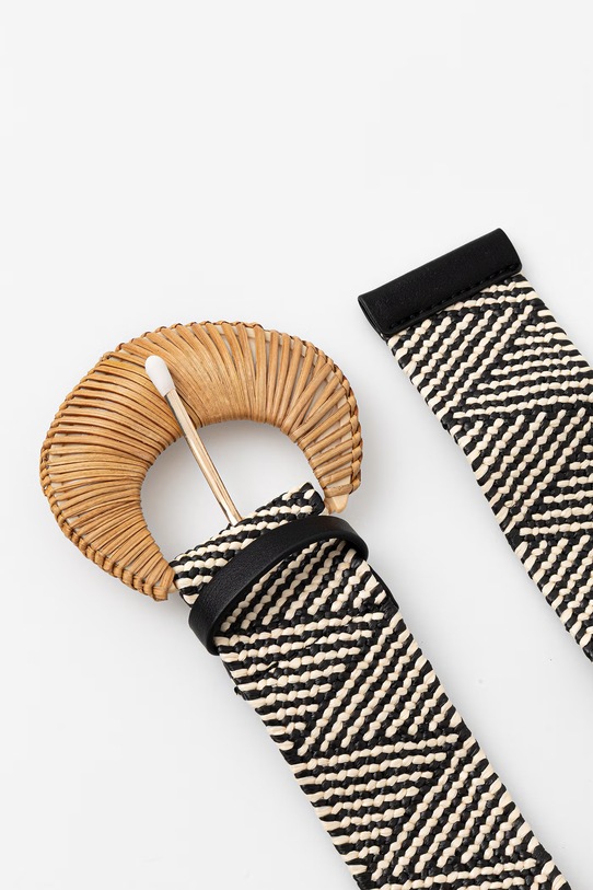 Marella плетений ремінь жіночий Emme by Marella 2615501012200 чорний SS26