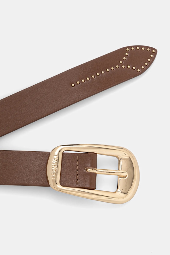 Twinset pasek skórzany 261TA4170 brązowy SS26