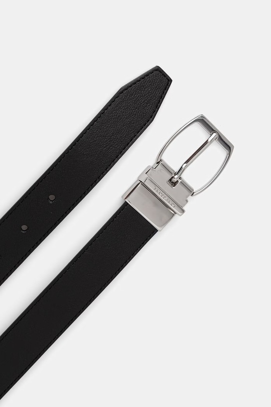 Trussardi pasek skórzany dwustronny B342B200023N czarny SS26