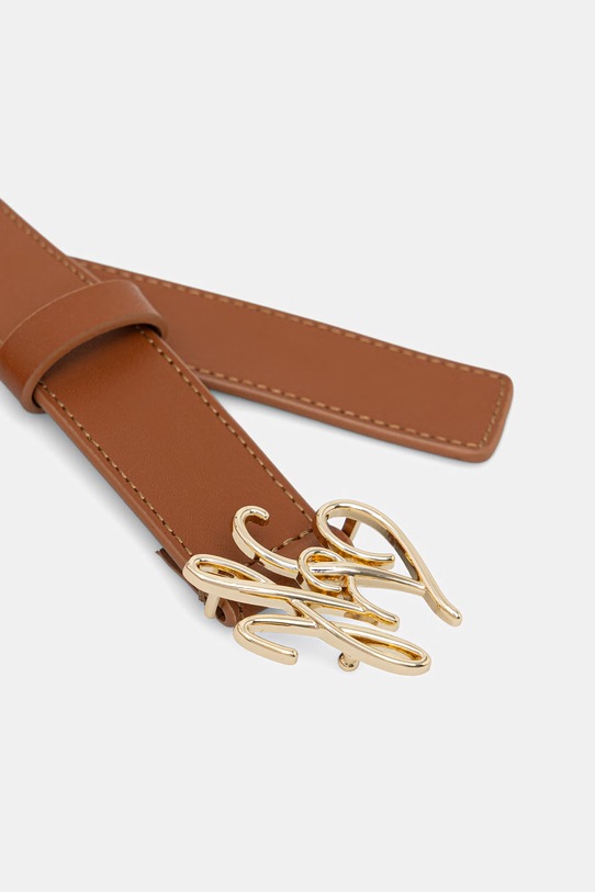 Tommy Hilfiger pasek damski skórzany AW0AW18568 brązowy SS26