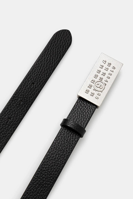 MM6 Maison Margiela pasek skórzany SA6TP0010.P8883.T8013 czarny SS26