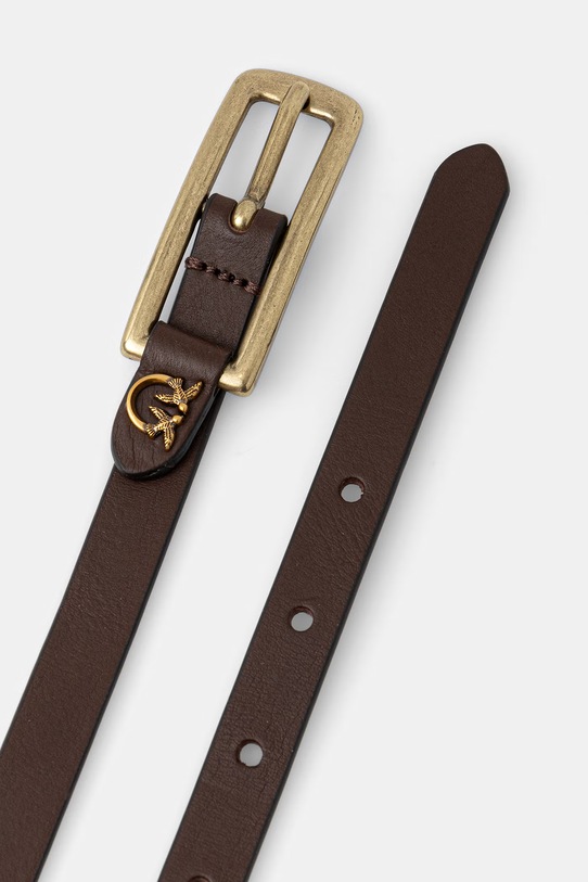 Pinko ζώνη για φόρεμα γυναικεία δερμάτινη 106646.A2X7 καφέ SS26