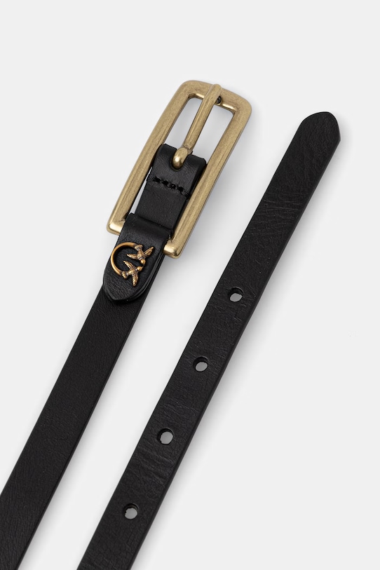 Pinko ζώνη για φόρεμα γυναικεία δερμάτινη 106646.A2X7 μαύρο SS26