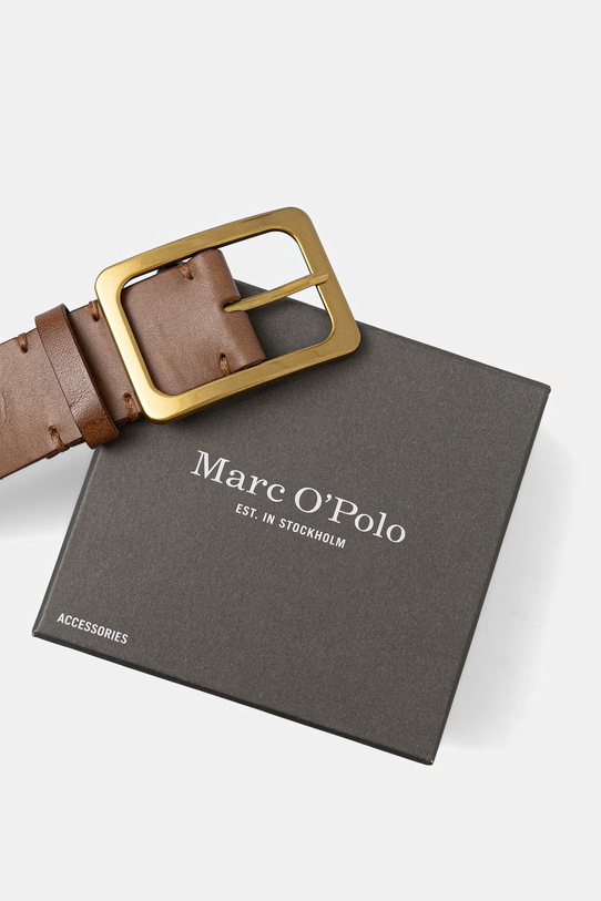 Akcesoria Marc O'Polo pasek damski skórzany 5000011525 brązowy