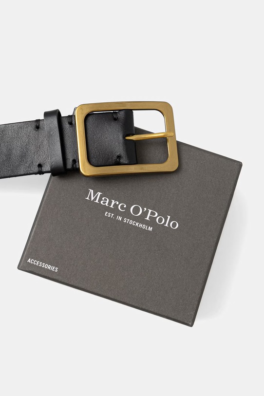 Akcesoria Marc O'Polo pasek damski skórzany 5000011525 czarny
