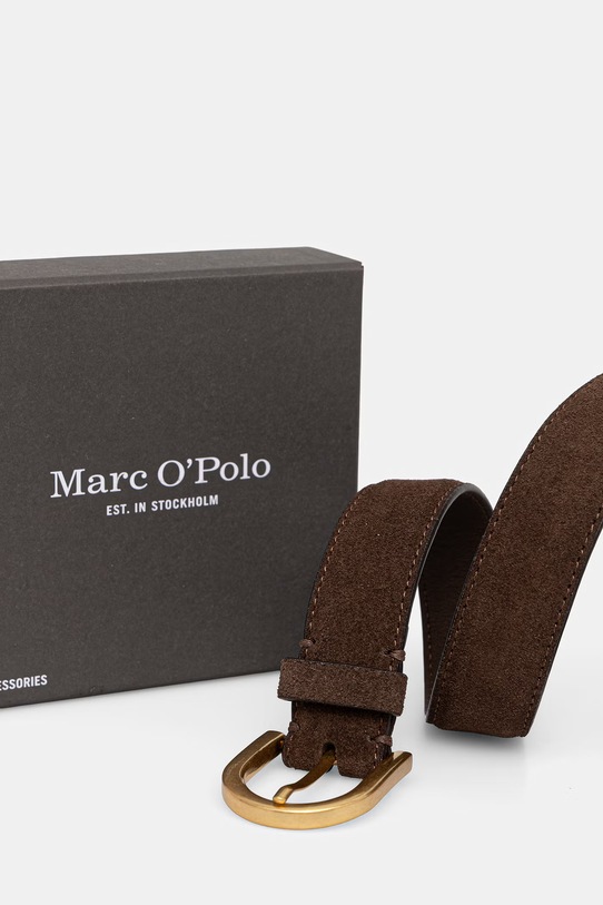 Akcesoria Marc O'Polo pasek męski zamszowy 5000011529 brązowy