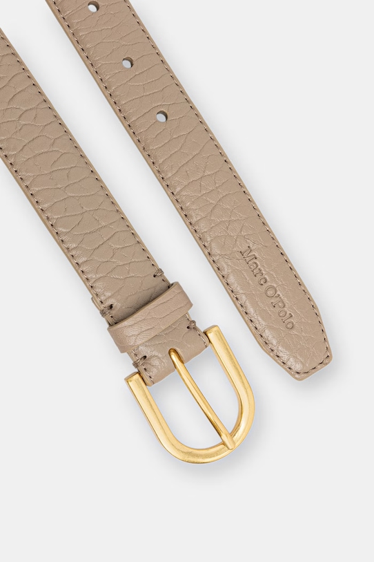 Marc O'Polo pasek damski skórzany 5000011531 beżowy SS26