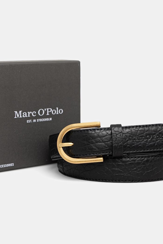 Akcesoria Marc O'Polo pasek damski skórzany 5000011531 czarny