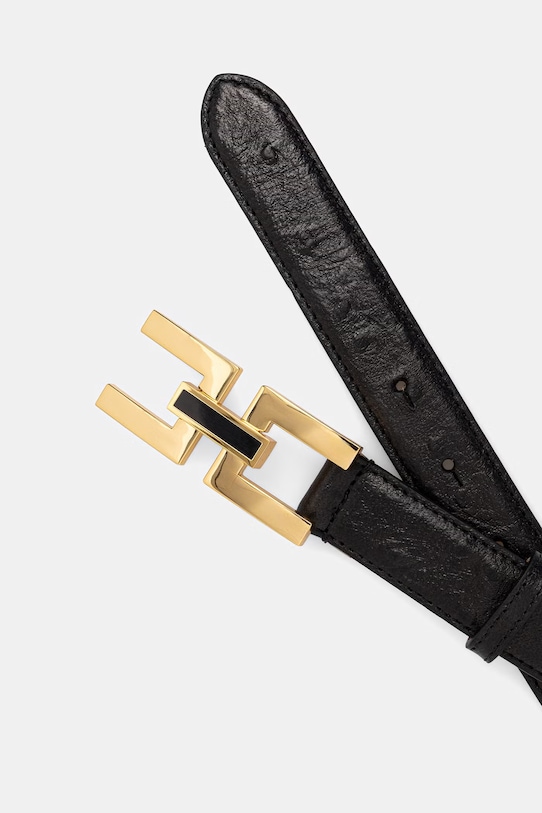 Elisabetta Franchi pasek damski skórzany CT25S62E2 czarny SS26