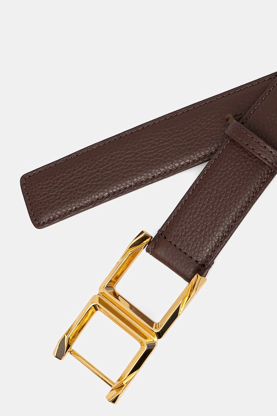 Elisabetta Franchi pasek damski skórzany CT88S62E2 brązowy SS26