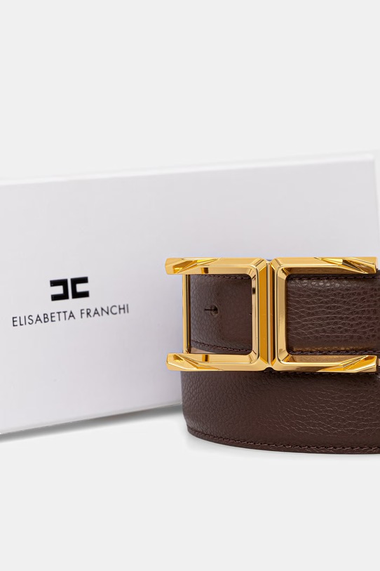 Akcesoria Elisabetta Franchi pasek damski skórzany CT88S62E2 brązowy