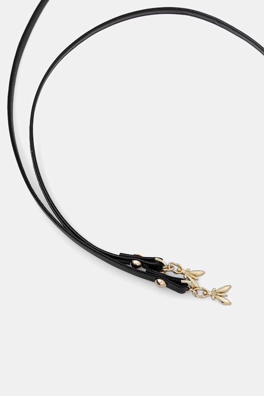 Patrizia Pepe pasek damski skórzany czarny 2W0030.L048