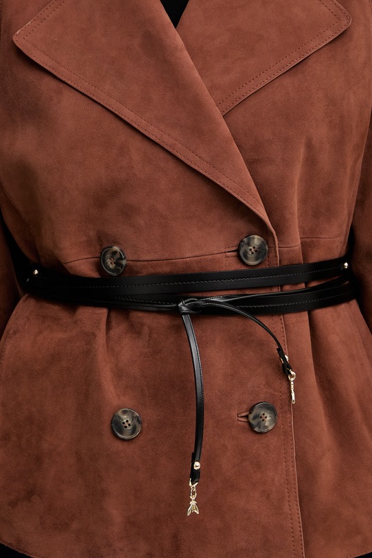 Patrizia Pepe pasek damski skórzany 2W0030.L048 czarny SS26