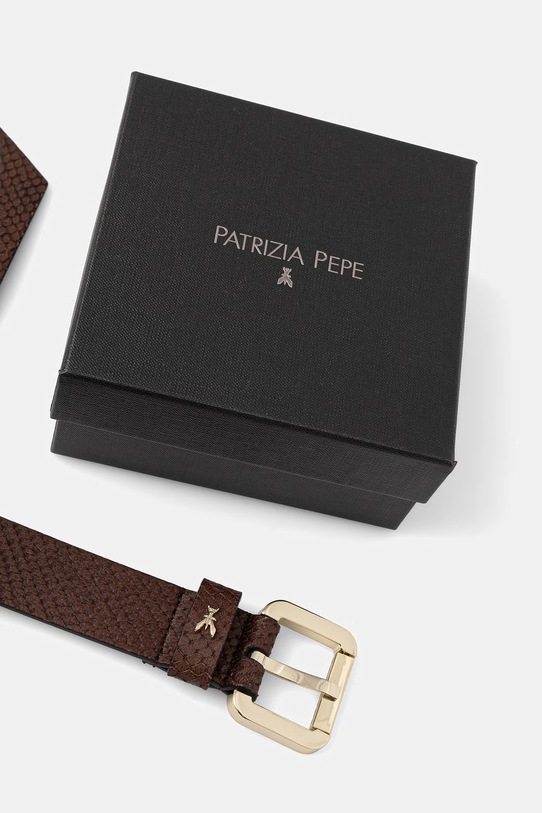 Akcesoria Patrizia Pepe pasek damski skórzany 2W8684.L032 brązowy