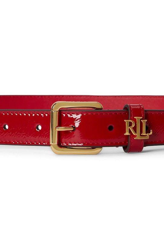 Lauren Ralph Lauren pasek damski skórzany 412P10153 czerwony SS26