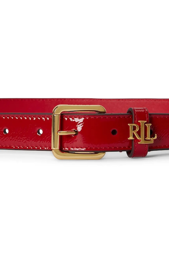 Lauren Ralph Lauren pasek damski skórzany 412P10153 czerwony SS26