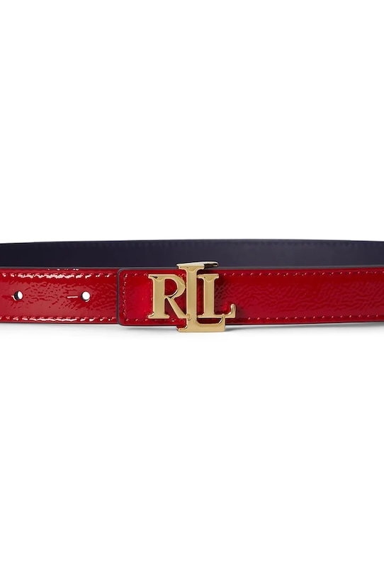 Akcesoria Lauren Ralph Lauren pasek dwustronny damski skórzany 412P10210 czerwony