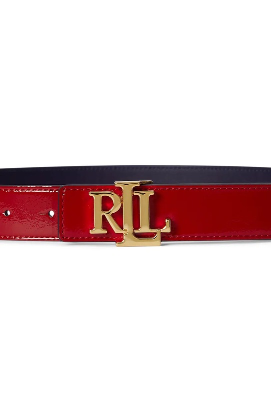 Akcesoria Lauren Ralph Lauren pasek dwustronny damski skórzany 412P10211 czerwony