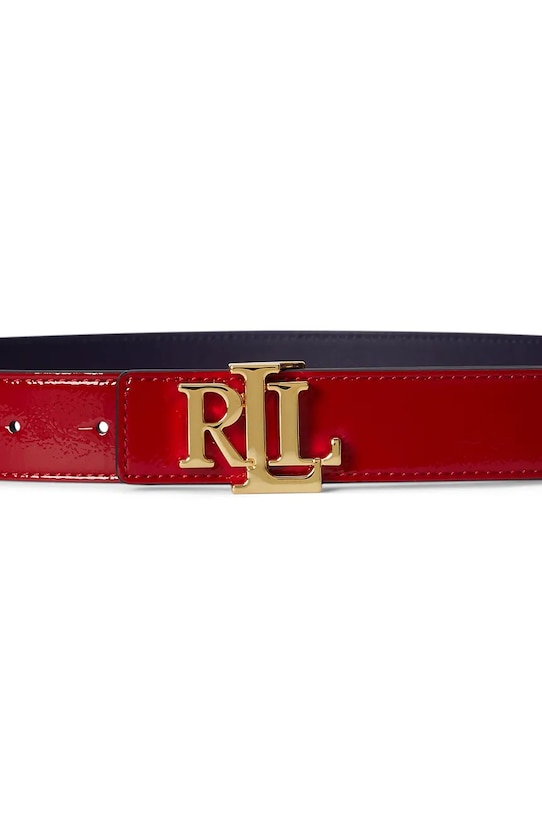 Akcesoria Lauren Ralph Lauren pasek dwustronny damski skórzany 412P10211 czerwony